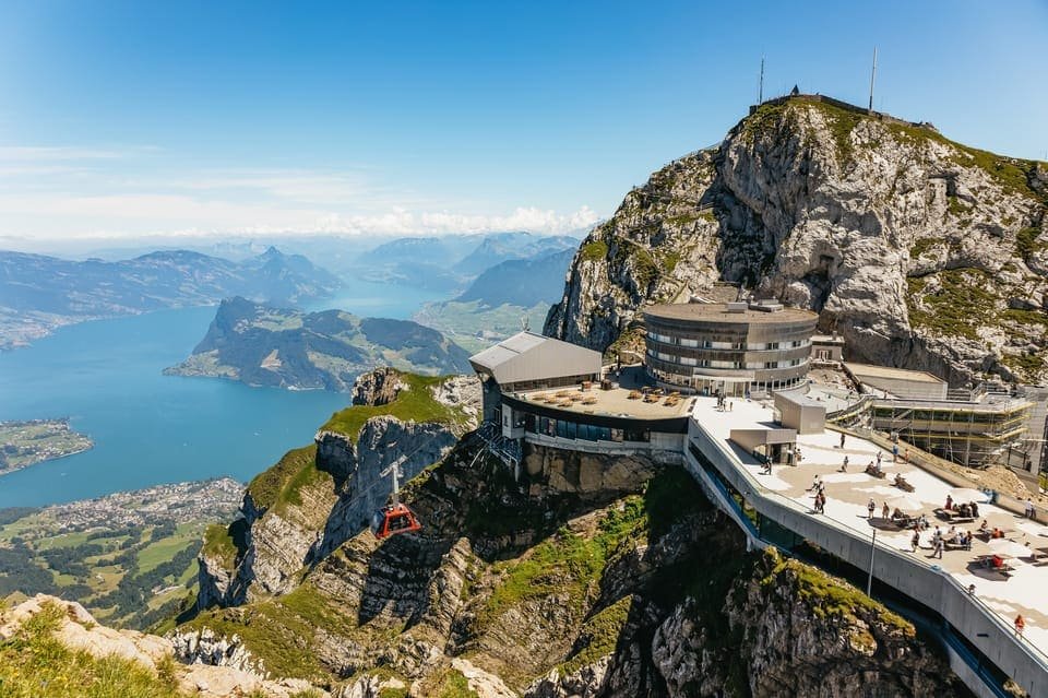 Lucerne Mt. Pilatus Cable Car, Cogwheel Train & Lake Cruise